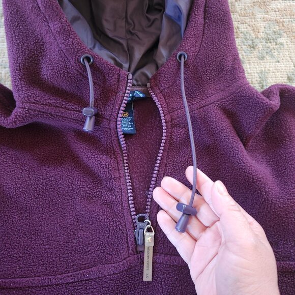 American eagle 1/4 zip fleece pullover y2k 2000's vintage purple sz M - Picture 4 of 10